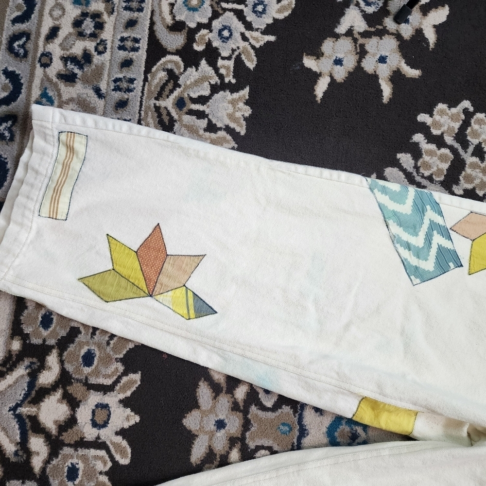 Kimchi Blue Straight Leg Patchwork Pants size 32 - Picture 7 of 11